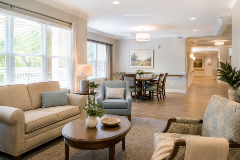Welcoming common area in a Georgia personal care home